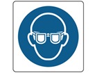 Wear eye protection symbol label.