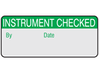 Instrument checked aluminium foil labels.