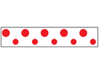 Red dotted flagging tape