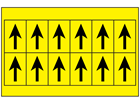 Multipurpose arrow labels, 38mm x 21mm