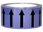 Flow indication tape for acids and alkalies