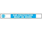 Ear protection must be worn barrier tape