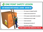 Safe working with portable ladders sign