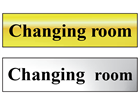 Changing room metal doorplate
