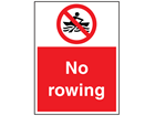 No rowing sign.