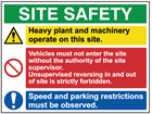 Building site safety notice sign