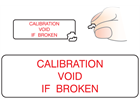 Calibration void if broken label