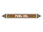 Fuel oil flow marker label.