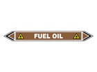 Fuel oil flow marker label.