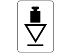 Top heavy packaging symbol label