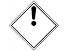 Dangerous substance (!) hazard warning diamond sign