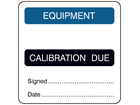 Equipment, calibration due combination label.