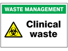 Clinical waste sign.