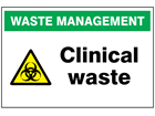 Clinical Waste Sign 