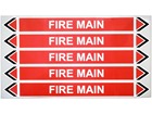 Fire main flow marker label.