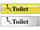 Disabled toilets metal doorplate