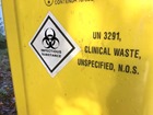 Infectious substance hazard warning diamond sign