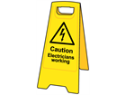 A-board, caution electricians working