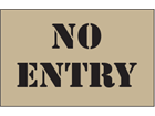 No entry heavy duty stencil