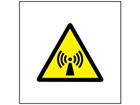 Non-ionizing radiation symbol safety sign.