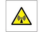 Non-ionizing radiation symbol safety sign.