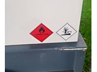 Flammable liquid 3 hazard warning diamond sign