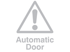 Automatic door window safety decal