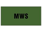 MWS pipeline identification tape.