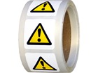 Caution warning symbol label.