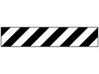 Safety and floor marking tape, black and white chevron. 