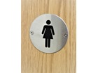 Ladies toilet public area sign