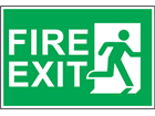 Fire exit, symbol facing right safety sign.