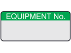 Equipment number aluminium foil labels.