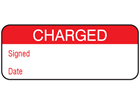 Charged maintenance label.