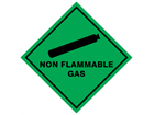 Non flammable gas hazard warning diamond sign