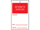 Return to supplier tag