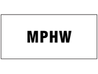 MPHW pipeline identification tape.