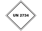 UN 2734 (Amines or polyamines) label.