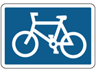 Cycle route symbol sign
