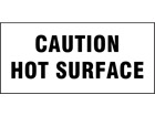 Caution hot surface pipeline identification tape.