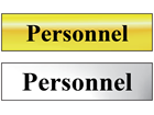 Personnel metal doorplate