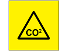 CO2 (carbon dioxide) symbol label.