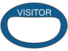 Fabric visitors badges, blue