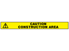 Caution construction area barrier tape