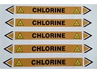 Chlorine flow marker label.