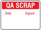 Jumbo QA Scrap Label - 250 pack