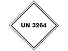 UN 3264 (Corrosive liquid, acidic, inorganic) label.