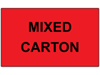 Mixed carton labels