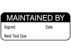 Maintained by maintenance label.