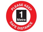 Please keep safe distance, one metre